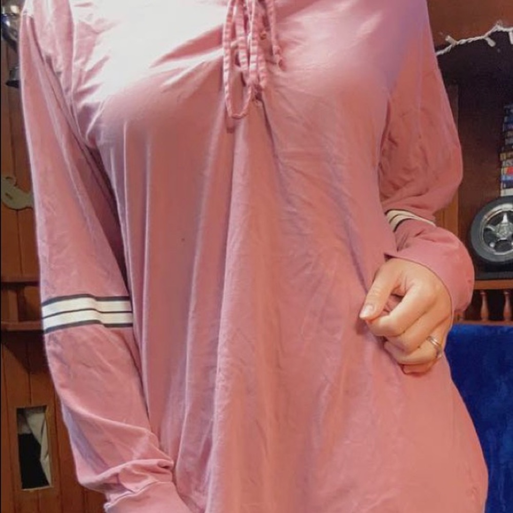 A pink -PINK/Victoria’s secret brand longsleeve shirt size medium